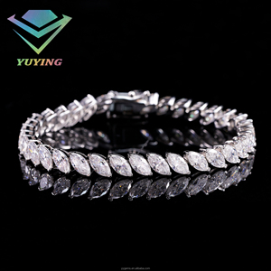 Pulsera de tenis con moissanita VVS en oferta, certificado GRA, varios estilos de corte, pasa la prueba del diamante, chapada en oro sobre plata de ley 925 - Product Image 4