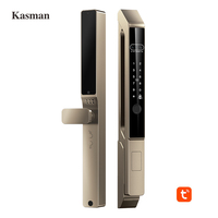 Kasman harga sumber 3d pengenalan wajah kunci pintu tahan air sidik jari wajah Id Tuya Ttlock Wifi kunci pintu pintar dengan kamera