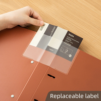 Carpeta de Documentos de Doble Orificio en Color Retro, Resistente a los Arañazos y Duradera, Organizador de Archivos para Oficina