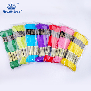 100% sợi thêu cotton Ai Cập 482 màu chịu nhiệt độ cao cho tay đan chéo đan có độ bền cao - Product Image 5