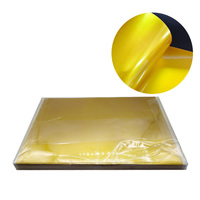 Lámina A3 Oro Plata UV DTF AB Película Papel de transferencia de calor de baja temperatura Membrana Copa Urdimbre Impresión Membrana B libre