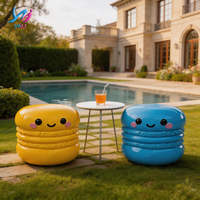 Meubles décoratifs personnalisés, tabourets macaron durables, chaises mignonnes pour enfants, pour hôtel, maison, maternelle, parc d'attractions, extérieur