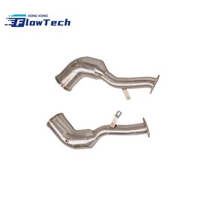 Tubería de Escape FlowTech T304 de Acero Inoxidable con Acabado Pulido para Porsche Macan S GTS 2.9T 95B – Instalación Directa con Tornillos - Product Image 3