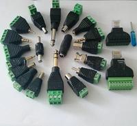Connecteur Jack Audio RCA Stéréo Double Canal en Cuivre 3.5MM/2.5MM/6.5MM pour Casque, DIY Sans Soudure, Mâle/Femelle