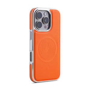 Simple Carbon Fiber TechWoven Magnetic Phone case for iPhone 17 16 Pro Max Pitaka fabric Lines Textured Electroplated <b>Back</b> Cover - Product Image 4