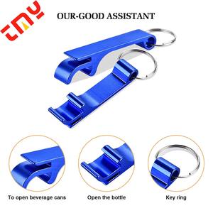 프로모션 저렴한 알루미늄 와인 오프너 맥주 키 체인 사용자 정의 로고 바 기념품 선물 열쇠 고리 오프너 - Product Image 3