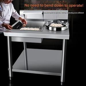 Máquina Profesional para Rebozar y Cubrir Alimentos, Estación de Trabajo de Acero Inoxidable de Alta Capacidad para Polvo de Pollo en Restaurantes de Comida Rápida - Product Image 3