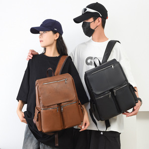 Custom Polyester Unisex Geometric Zipper <b>Backpack</b> College School High Capacity Waterproof Travel Bag - Product Image 3