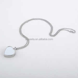 升华项链心形项链嘻哈饰品升华骨灰盒项链空白 - Product Image 6