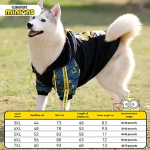 Minions Hai Chân Con Chó Lớn Áo Cho Vàng Retriever Alaska Vật Nuôi Mùa Đông Mùa Thu In Mô Hình Năm Mới Của Con Chó Quần Áo - Product Image 6