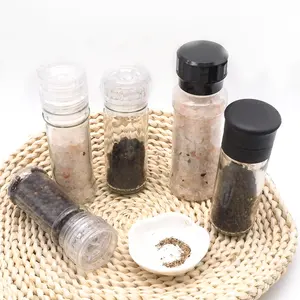Amazon Hot Selling maßge schneiderte Glasflasche 100ml für Salz mühle Keramik