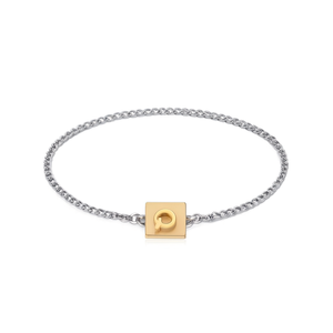 Bracciale in Acciaio Inossidabile con Charm a Forma di Lettera Q 12x14cm, Gioielleria Raffinata - Product Image 1