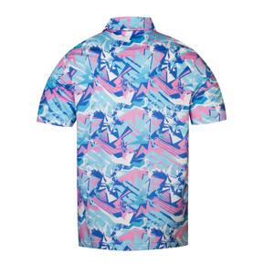 Camisa de Golf para Hombre, Verano, 88% Poliéster, 12% Elastano, Estampado Geométrico Abstracto, Elástica, Transpirable, Dryfit, con Cuello, Ropa al por Mayor - Product Image 4