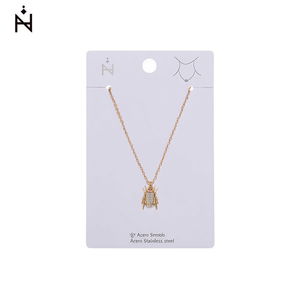 Collar de Acero Inoxidable con Colgante de Araña Angelina y Circonita Cúbica, Diseño de Insecto para Uso Diario, Regalo - Product Image 1