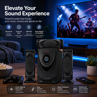 Sistem Home Theater Speaker Surround Sound Subwoofer Sistem Audio Stereo dengan Input Bluetooth untuk USB BT SD/TF FM AUX RCU