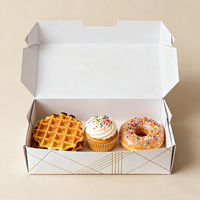 Nouvel emballage de biscuits blanc à la mode personnalisé, boîte à biscuits de cuisson en carton de qualité alimentaire, boîte à gâteau pliable