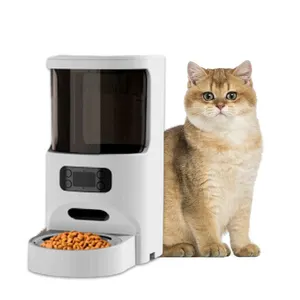Dispensador automático de comida para mascotas de animales pequeños Cuencos y comederos para mascotas con doble fuente de alimentación