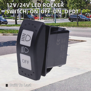 สวิตช์โยกแบบ DPDT 8 ขา 12V/24V เปิด-ปิด พร้อมไฟ LED แสดงสถานะ ป้องกันน้ำ IP68 ผลิตจากทองเหลือง สำหรับรถพ่วง รถบรรทุก รถยนต์ RV รถสำหรับขับบนหิมะ - Product Image 2