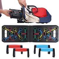 Planche de musculation pliable en ABS, système de gym portable à domicile avec bandes de résistance, entraînement de la poitrine, des bras et des abdominaux, kit d'entraînement de force compact