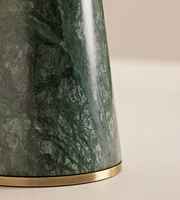 Lampe de table moderne en verre blanc et vert avec base en marbre vert pour villa, hôtel, chambre à coucher, lampe de table d'intérieur