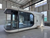 Maisonnette en forme de capsule, maisonnette en acier préfabriquée mobile, personnalisée en usine, pour hôtel, villa et appartement