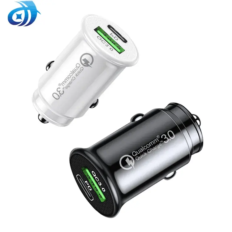 Car Charging Accessories Dual Usb Pd Car Charger Qc3.0 Adapter 2 Usb Port 3.1a Mini Quick Car Charger For Iphone Mobile Phones