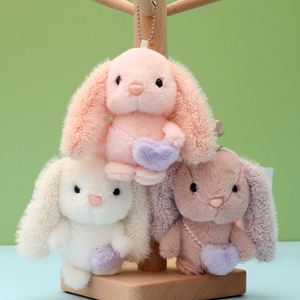 Thỏ màu hồng dễ thương sang trọng Móc Chìa khóa Thỏ động vật nhồi bông búp bê đồ chơi mini thỏ sang trọng <span class=keywords><strong>Keychain</strong></span> đồ chơi tai dài Bunny Keyring túi quyến rũ - Product Image 2