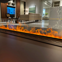 Insert de cheminée électrique autoportant avec effet de flamme LED 3D Vapeur d'eau et brume pour décoration de meuble TV d'hôtel