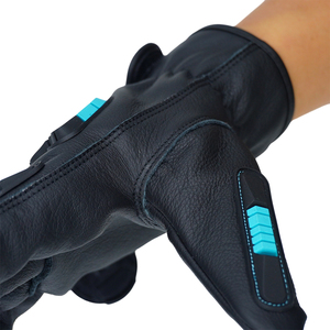 Gants de travail en cuir de vachette robustes avec logo personnalisé, imperméables et antidérapants, protection des mains pour les mécaniciens et les besoins de sécurité. - Product Image 2