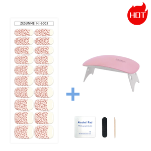 Juego de pegatinas UV para uñas francesas transparentes semicuradas, decoración de <span class=keywords><strong>manicura</strong></span> de cubierta completa con aplicación de diseño de lámpara LED UV para dedos - Product Image 2