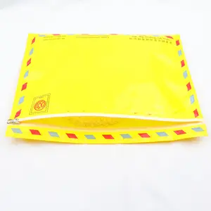 Biodegradável mailing Zip sacos amarelo compostável bolha mailer frete personalizado saco bolha envelope utentes