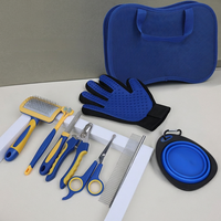 Kit de Toilettage pour Animaux 8 Pièces : Peigne Démêlant Simple Rangée, Coupe-Ongles, Lime à Ongles, Outil de Désépaississement, Râteau à Poils