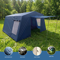 Tente de camping familiale HOSA Outdoor Europa, grande cabane à deux chambres, structure en acier, double couche, imperméable, pour voyages et tourisme en plein air