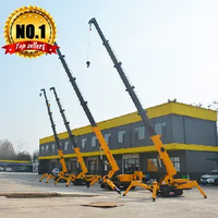 Mini-grue araignée à moteur diesel avec indicateur de moment de charge sécurisé, moteur hydraulique, hauteur de levage de 20 m et économie d'énergie