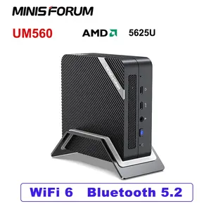 Minisforum UM560 AMD Ryzen 5 5625U Mini PC 6C 12T Windows 11 PROゲーミングPCDDR48GBサポートデュアルチャンネルHDTypeCコンピューター