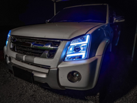 VAHID Phares LED WRGB modifiés pour Isuzu D-MAX, feux de jour DRL, projecteurs Bi-LED, commande par application Bluetooth