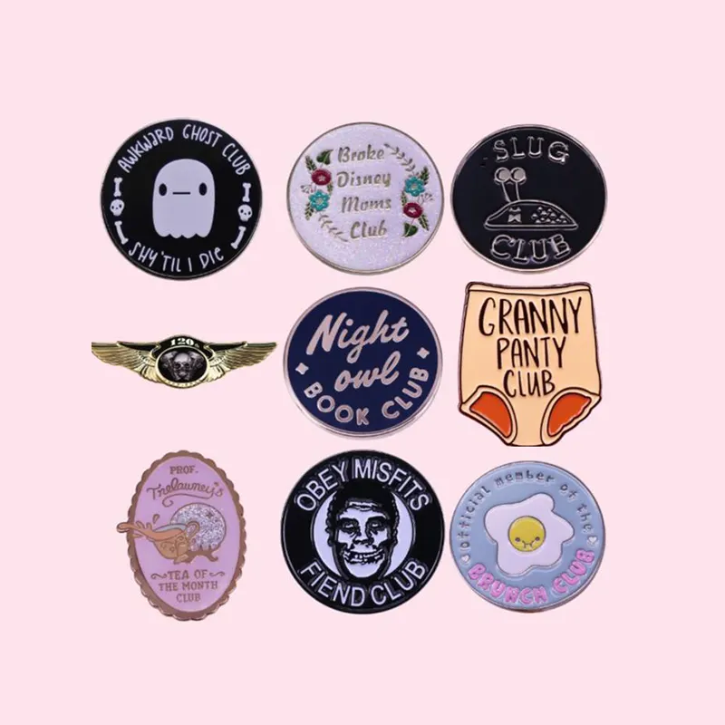 Slug Night Owl Book Fiend pin Panties Club Enamel Pins Backpack Shirt Women Lapel Brooch pin Wholesale