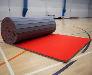 Fabrik Pe Taekwondo Rollout Gymnastik matten Kampfkunst Bjj Jiu Jitsu Wrestling Tatami Rollout Judo Matten für Aikido