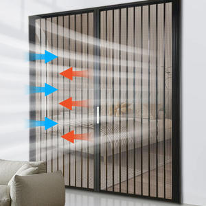 Porte coulissante pliante invisible en maille plissée avec cadre en aluminium moderne personnalisé pour fenêtre de maison, moustiquaire pour porte et fenêtre - Product Image 1