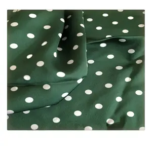 Röcke Kleid Stoff Polyester 50D Composite Seide Punkt Tupfen Bedruckt Stretch Satin Chiffon Stoff
