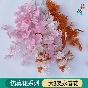 Yongchun ดอกไม้งานแต่งงานทิวทัศน์ดอกไม้ประดิษฐ์สวยงามดอกไม้ผ้าไหมติดเพดานสำหรับงานแต่งงาน3ชิ้นใหญ่