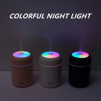 Diffuseur d'huiles essentielles portable H2O Mini LED coloré pour voiture, brumisateur 300ML, humidificateur d'air