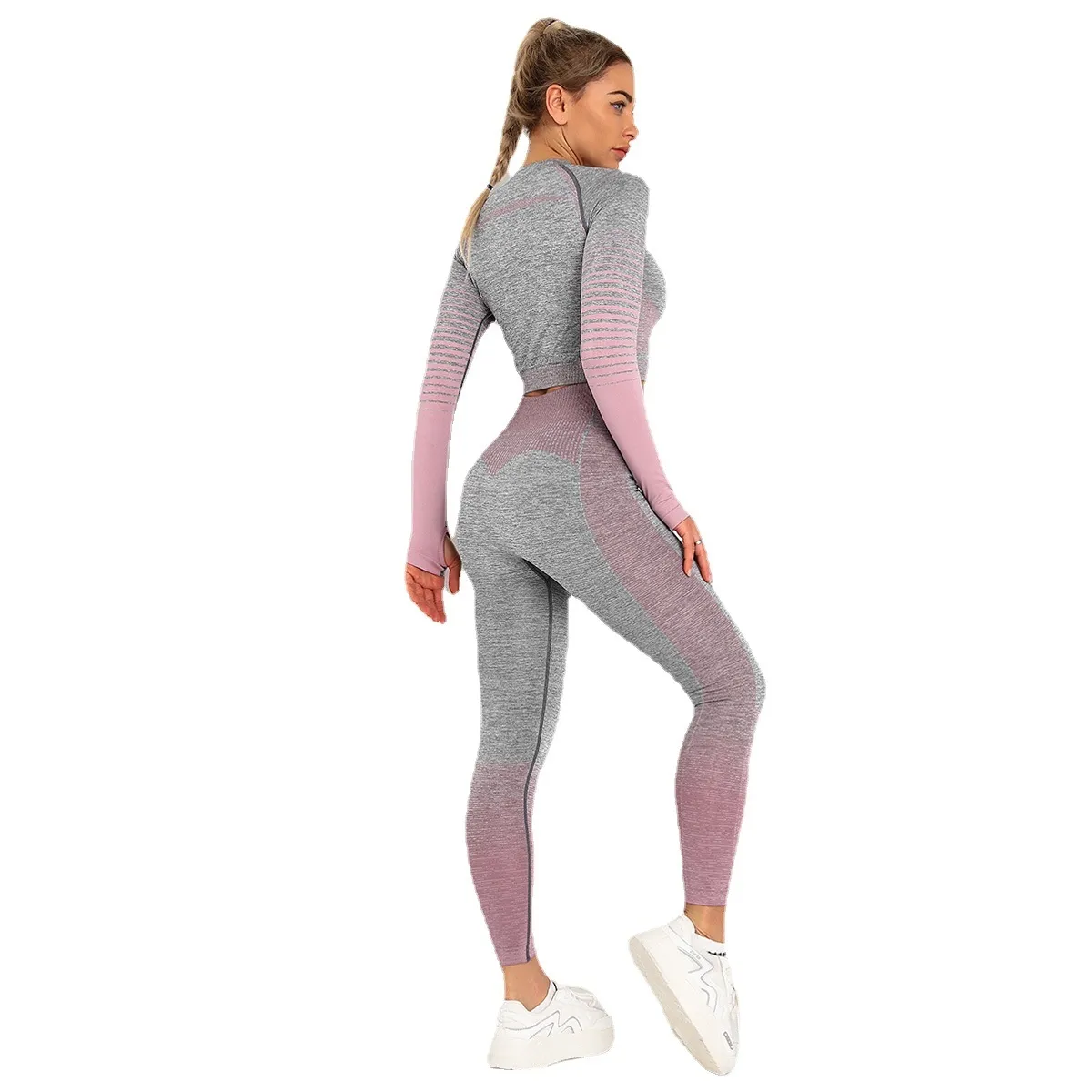 Großhandel Custom Yoga Active wear Workout Kleidung Gym Fitness Seamless Sportswear Beliebte Sets