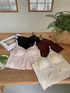 2532 # Camisole en velours rétro française avec coussinets de poitrine intégrés et haut <span class=keywords><strong>tube</strong></span> sexy à l'extérieur, articles européens pour l'automne et l'hiver. - Product Image 1