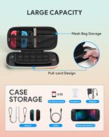 Étui pour Nintendo Switch 2, conception améliorée anti-choc en nid d'abeille, housse de protection intégrale portable pour voyage