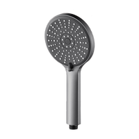 Ensemble de douche à main pressurisé chromé avec plusieurs jets, fixation murale, robinet de salle de bain moderne et tuyau de douche