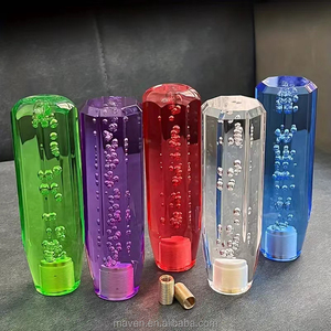 1/2/3色 10-40cm 八角形 アクリル クリスタル バブル カーシフトスティック レバーヘッド ギアシフトノブ - Product Image 5