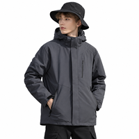 Ensemble de veste bomber unisexe personnalisé 3 en 1, imperméable, à capuche, pour la randonnée et le camping en hiver, 2 pièces, doublure en polaire, manteau d'extérieur