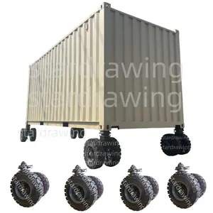 SS 5T 10T ISO kargo konteyneri hint çift katı kauçuk tekerlekler