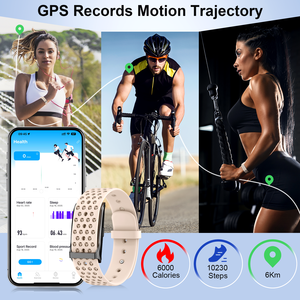 건강 밴드 스크린리스 ATM 방수 피트니스 트래커 심박수 트래커 호출 실리콘 스마트 팔찌 - Product Image 4